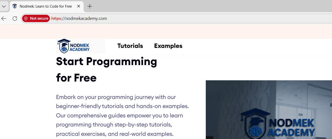 Favicon of nodmek.com in a bookmark 