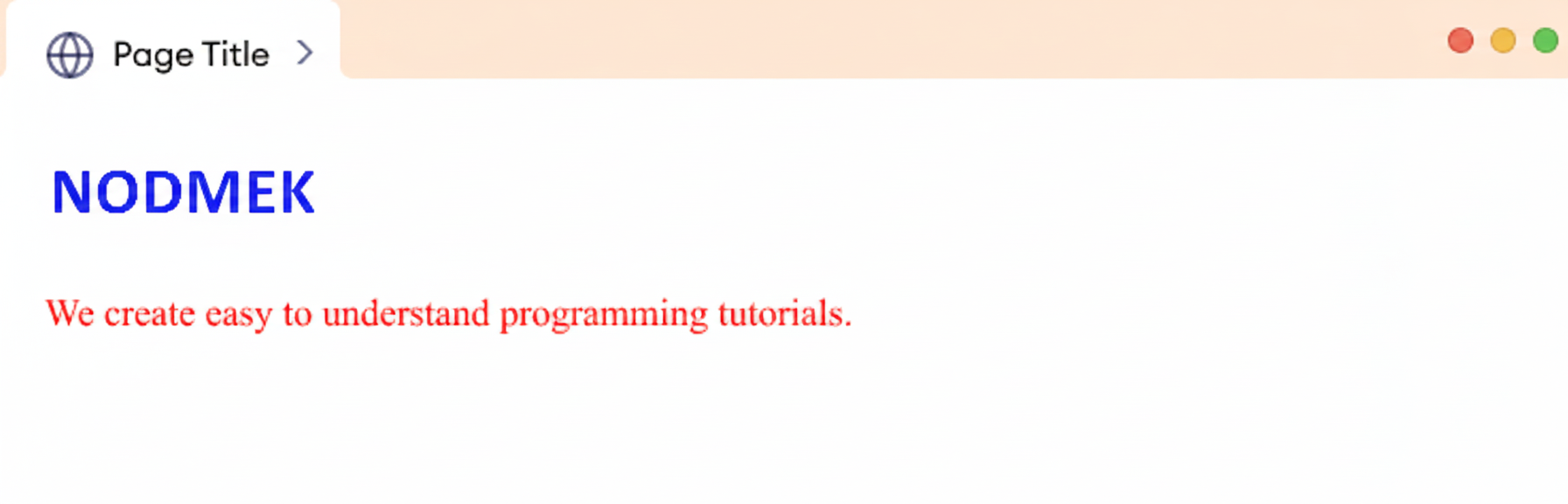 Example how CSS works.