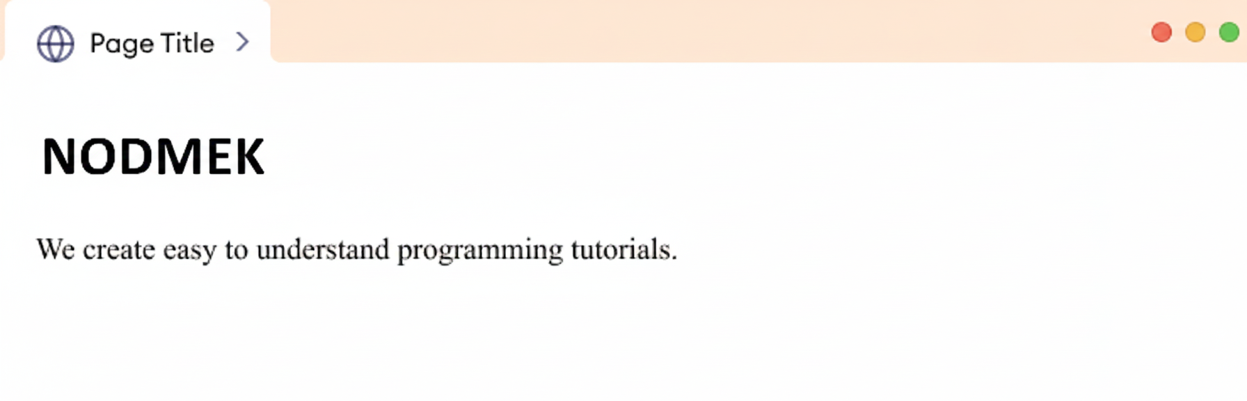 Example how HTML works.